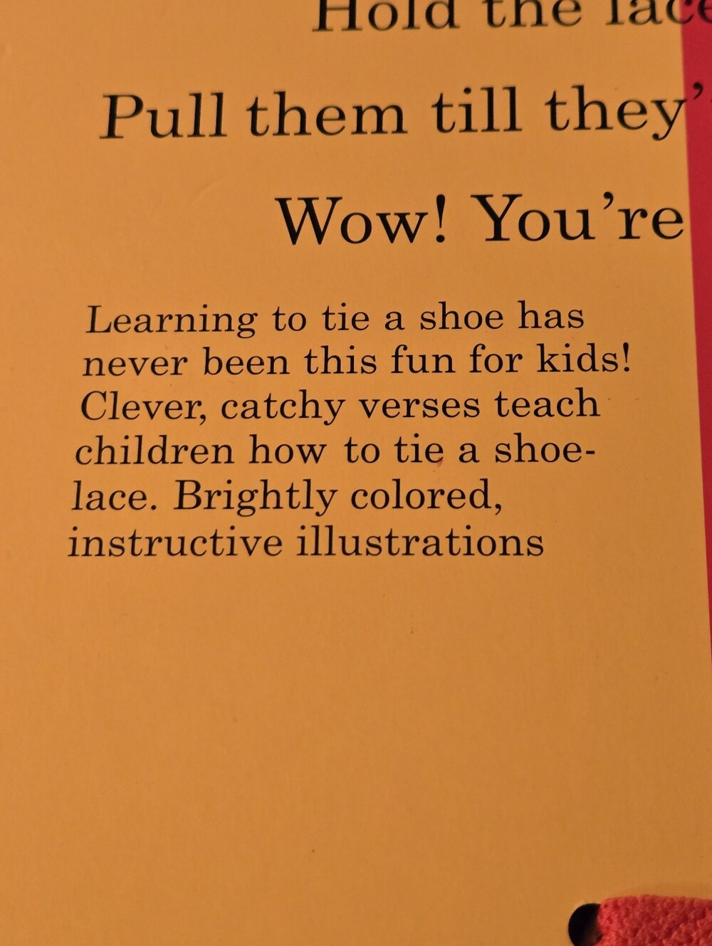 Kids Lace-Up Shoe Practice Book with Red and Yellow Laces - Picture 6 of 12